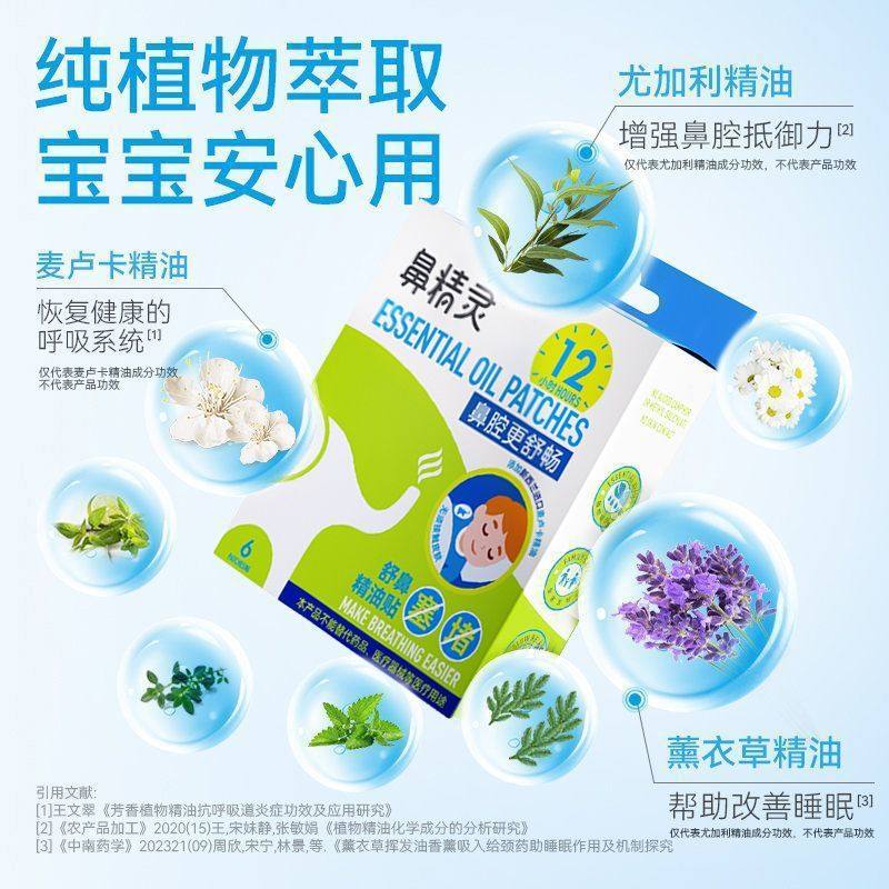 BEGGI鼻精灵通鼻贴儿童鼻堵通气鼻贴宝宝鼻通贴6贴*1盒,淘宝优惠券,粉丝福利购,淘宝优惠卷