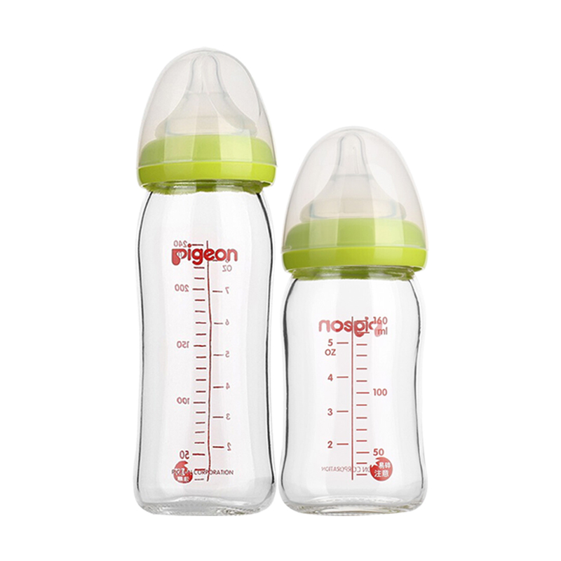 天猫超市Pigeon贝亲 婴儿宽口奶瓶套装160ml+240ml新生儿 仿母乳自然实感0