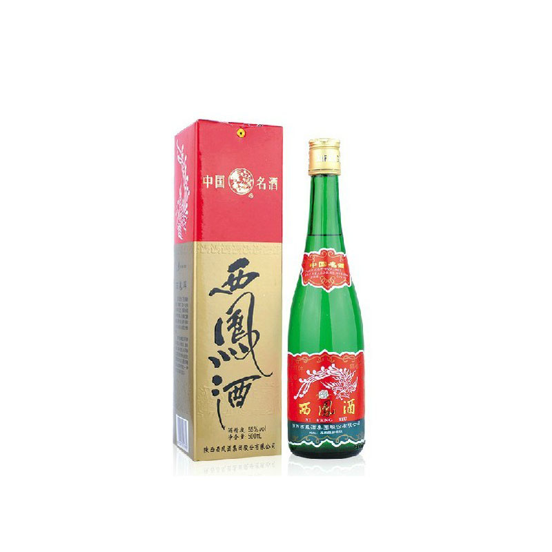 正宗陕西特产西凤酒55度高脖绿瓶500ml*1盒凤香型高度纯粮食白酒 - 图3