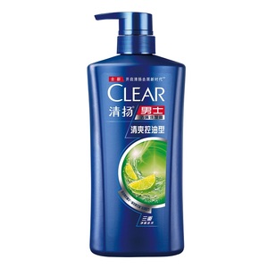 清扬男士清爽控油洗发水500g 