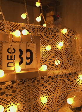 跨境圆球灯露营小白球灯串婚庆节