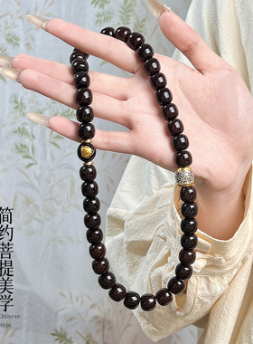 玉化溏心老料子双圈菩提根手串