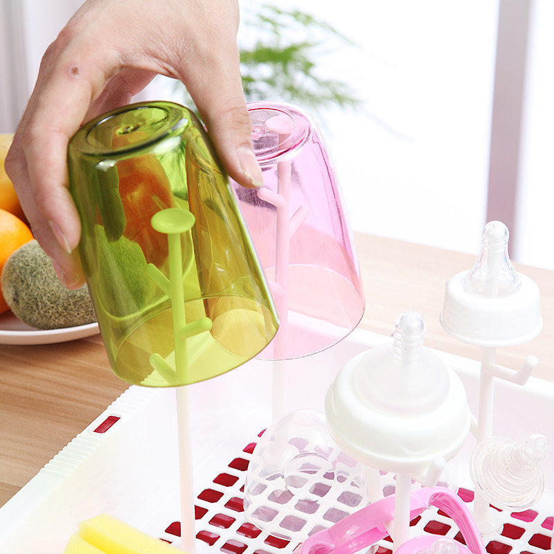 婴儿奶瓶干燥架防尘沥水架晾干收纳支架宝宝水杯晾晒架放杯架托盘,淘宝优惠券,粉丝福利购,淘宝优惠卷