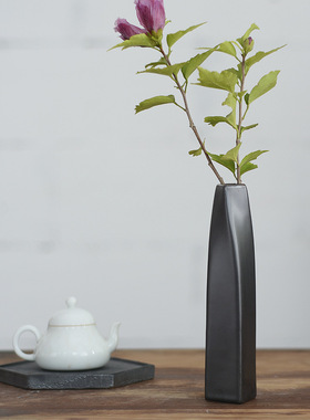 厂家景德镇陶瓷花瓶小号简约装饰家居摆件北欧风干花复古花器