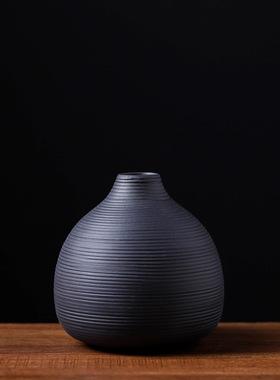 新品玻璃罩简约白色拉丝陶瓷小花插陶瓷工艺品摆件家居素烧陶瓷