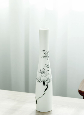 手绘挂件亚光工艺品家居客厅摆件电视柜装饰品干花小花瓶