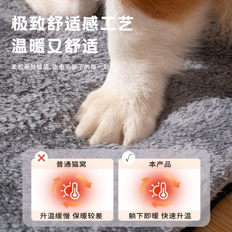 猫窝四季通用封闭式猫房子帐篷猫屋安全感十足冬季保暖可拆洗 - 图3