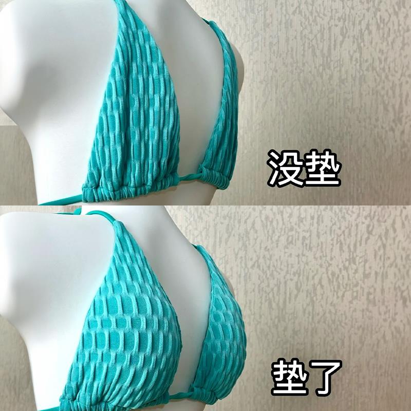 【温泉泳衣显大神器】硅胶胸垫比基尼性感内衣胸贴聚拢小胸显大冬 - 图1