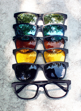 韩版磁吸近视偏光夹片贴片太阳镜