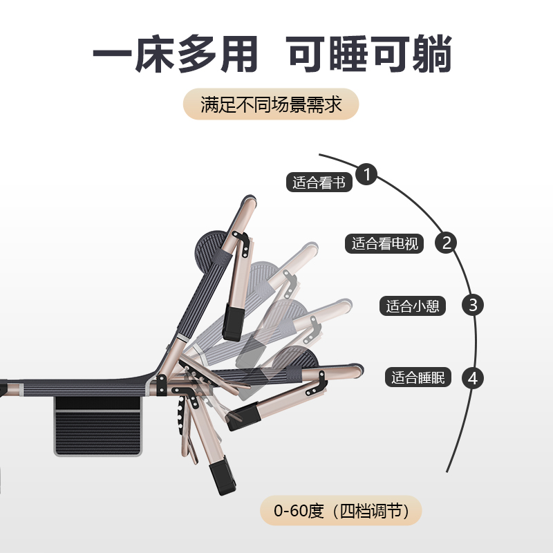 折叠床单人躺椅午休床办公室午睡床家用神器便携行军床简易床陪护