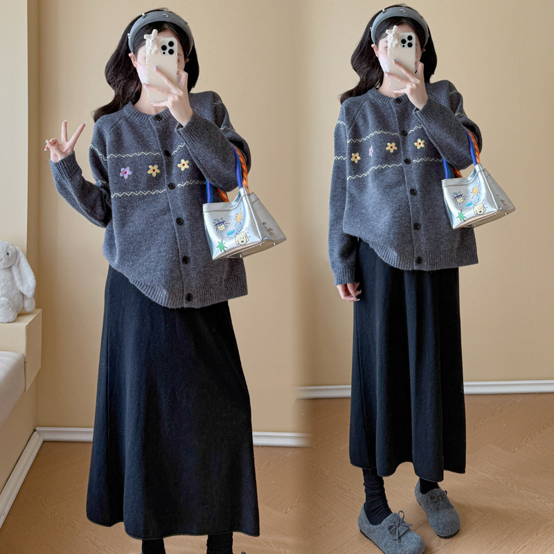 大码孕妇毛衣开衫外套2025秋冬时尚宽松显瘦减龄针织上衣女200斤,淘宝优惠券,粉丝福利购,淘宝优惠卷