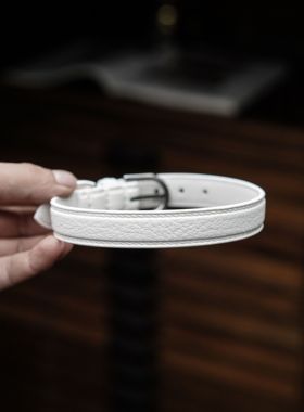 卢令皮艺工作室进口真皮手工北美鹿皮项圈choker定制LULING