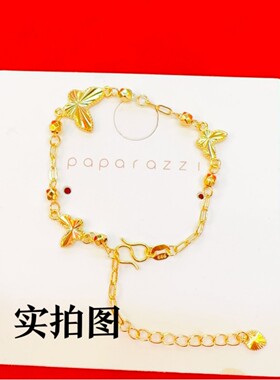 镭射蝴蝶手链项链套装 越南沙金新款轻奢女时尚气质首饰送闺蜜