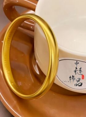 金店同款高保色古法沙金精工莲花心经手镯女 泥鳅背心经手镯批发