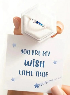 跨境热销流星许愿戒指女 欧美风愿望成真简约时尚食指环 厂家直销
