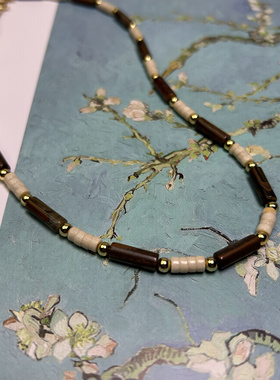 小众设计天然石串珠项链女轻奢高级感锁骨链2024新款爆款颈链百搭