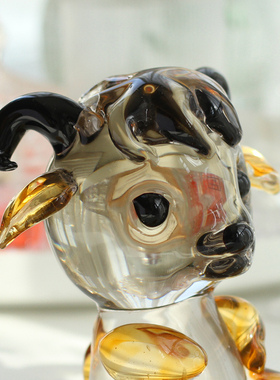 琉璃摆件羊生肖手工艺品