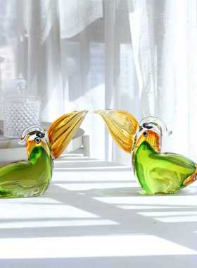 意器琉璃摆件巨嘴鸟复古客厅装饰