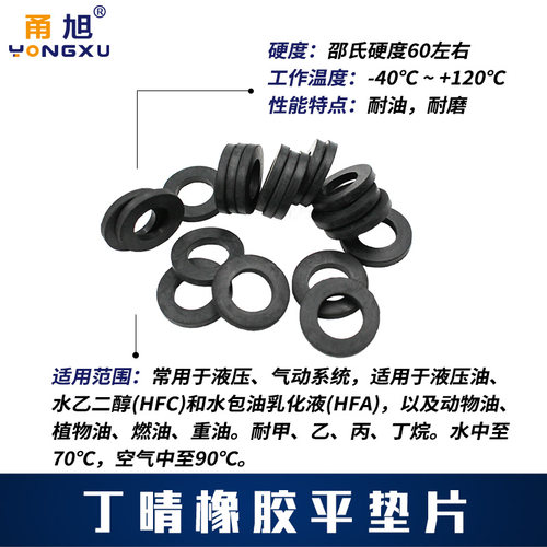 1000个/包丁腈/硅胶/氟胶/三元乙丙平垫片厚度2.5mm橡胶螺丝垫圈 - 图1