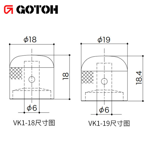 日本GOTOH VK1-18 19电吉他标准旋钮帽贝司音量音色金属控制旋钮 - 图0