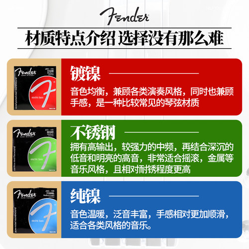 芬达Fender 7150 7250电贝司弦不锈钢镀镍尼龙四五弦贝斯Bass琴弦 - 图2