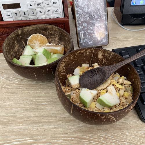越南创意老椰壳碗天然椰子壳甜品碗餐具饭水糖果沙拉零食椰碗容器 - 图2