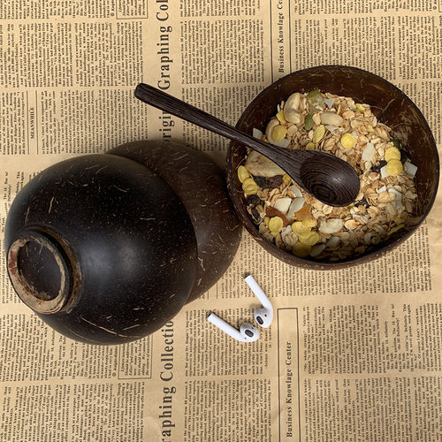 越南创意老椰壳碗天然椰子壳甜品碗餐具饭水糖果沙拉零食椰碗容器 - 图3