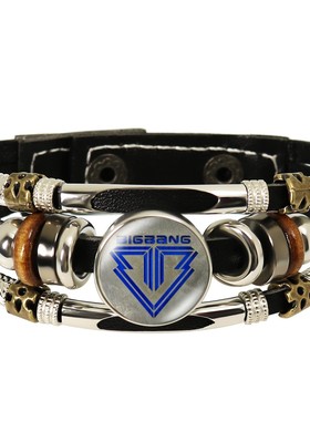 权志龙GD小雏菊牛皮手链