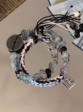 手链 原创手作太极山鬼花钱编绳男手链女百无禁忌情侣