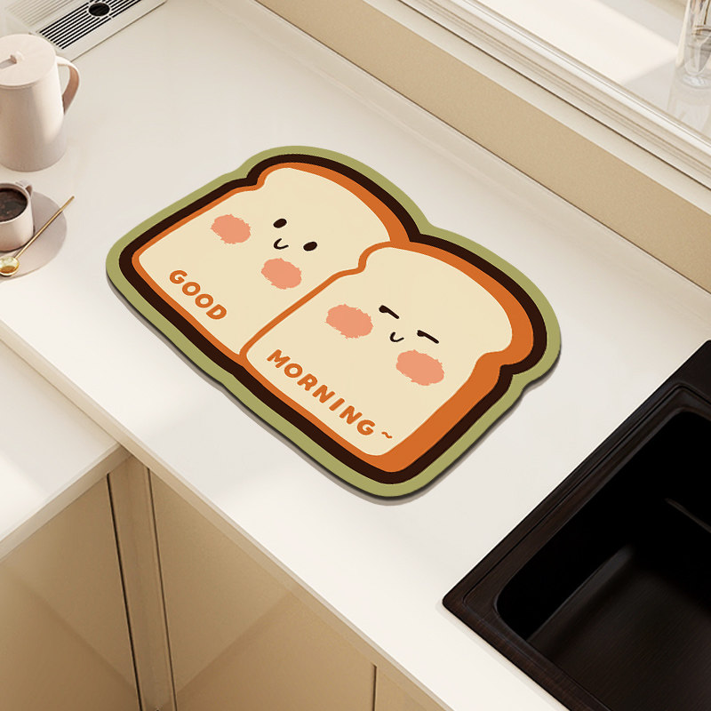 家用厨房台面沥水垫硅藻泥吸水垫水池杯垫子隔热餐垫桌面碗垫可爱,淘宝优惠券,粉丝福利购,淘宝优惠卷