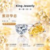 Love drop double stone design open adjustable ring