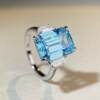 10 carat azure pagoda cut ring