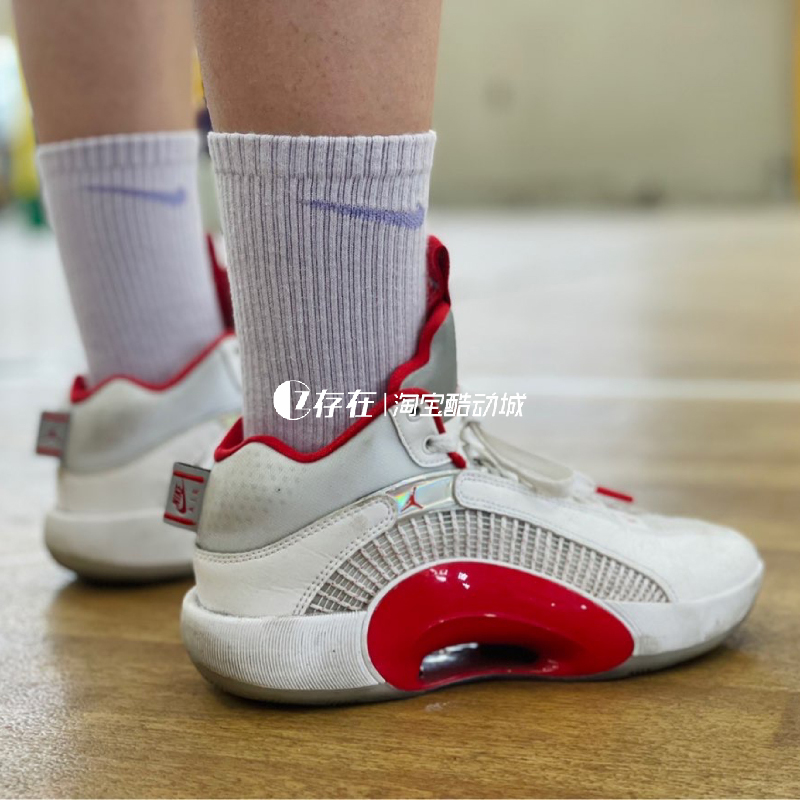 Air Jordan 35AJ35男女黑白实战气垫缓震篮球鞋CQ4228-100 CQ9433 - 图2