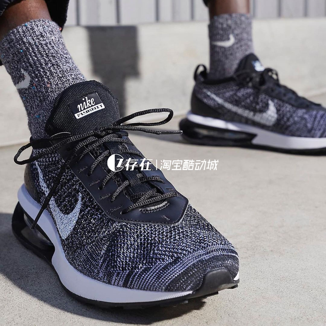 Nike/耐克 Air Max Flyknit Racer 男女运动休闲跑步鞋DJ6106-002 - 图1