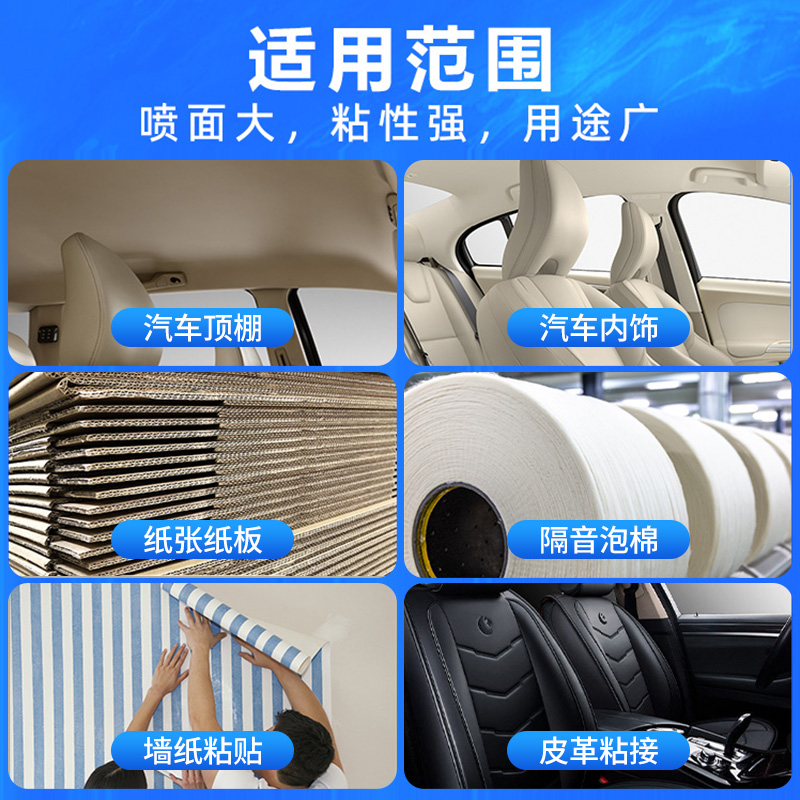汽车内饰顶棚布脱落修复胶水免拆改装翻新修复卡扣专用自粘喷胶水-图3