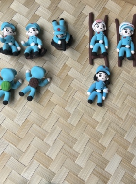 粘土红军造型手工超轻粘土彩泥幼儿园环创公仔