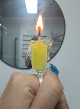 纯手工制作戒指蜡烛戒指万圣节显眼包cos生日蜡烛情趣蜡烛