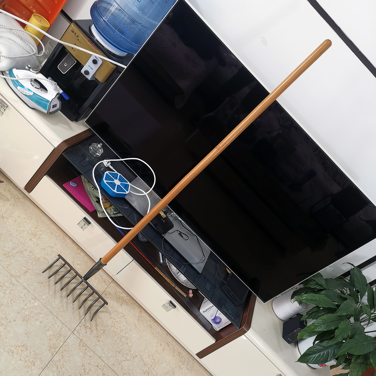 九弯齿钉耙松土耙子翻地清理杂草平整田地打理菜园锄头锰钢农具 - 图0