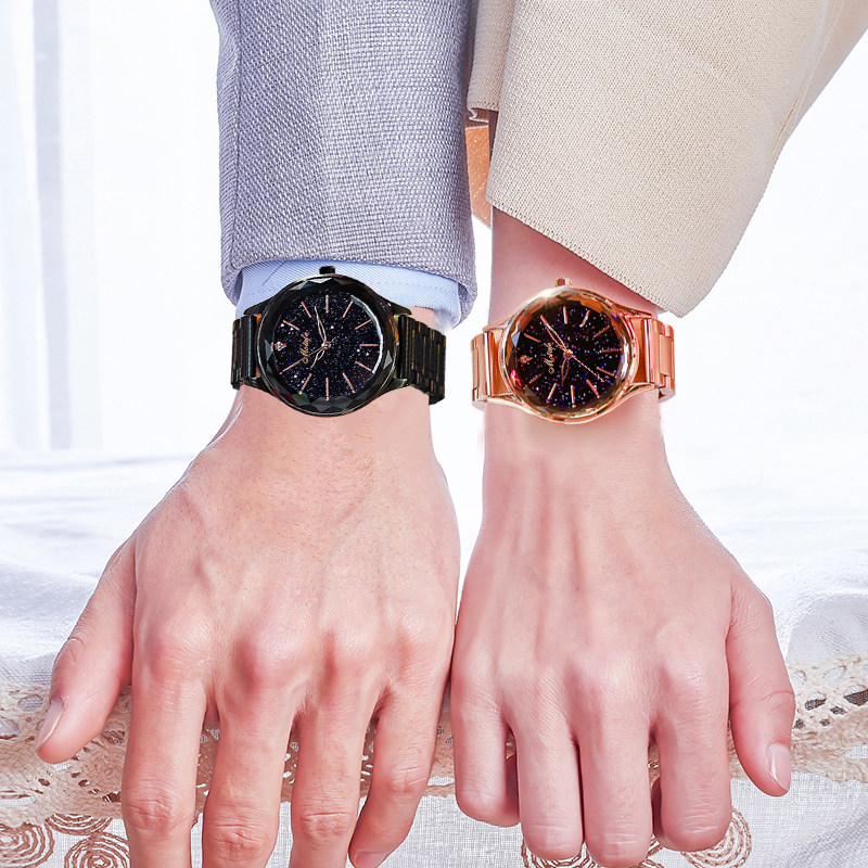 星空情侣情侣款一对正品新款男女表 梦达菲手表国产腕表