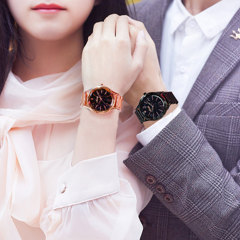 星空情侣情侣款一对正品新款男女表 梦达菲手表国产腕表