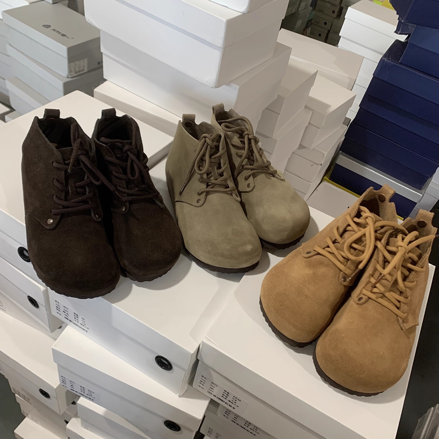 断码清仓捡漏英伦风复古系带勃肯鞋女软底舒适百搭短靴磨砂皮女鞋 - 图0