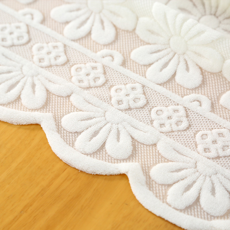 米白色蕾丝桌布ins氛围感圆桌正方形台布茶几床头柜沙发防尘盖巾,淘宝优惠券,粉丝福利购,淘宝优惠卷