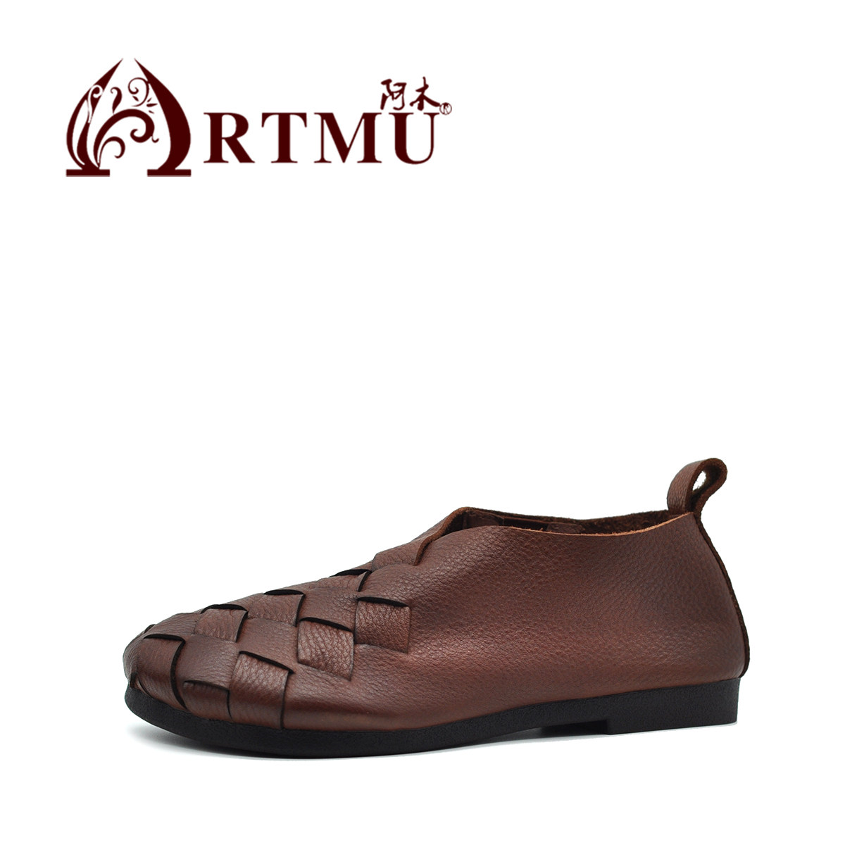 Artmu阿木原创古风手工编织一脚蹬乐福鞋女软底深口单鞋平底鞋,淘宝优惠券,粉丝福利购,淘宝优惠卷