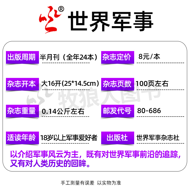 1-8期现货【随刊赠海报全年/半年订阅】世界军事杂志2024年1-6/7-12月打包国防军事世界战争风云兵器武器书期刊非2023过刊