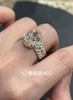 5121706韩国东大门miss通体纯银新款精致笑脸小花星星戒指