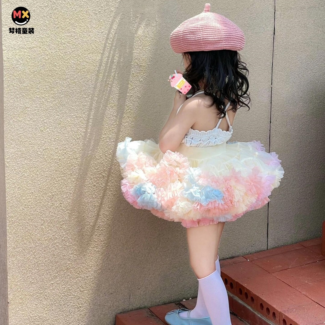 梦禧女童tuut裙正版蓬蓬裙女宝突突裙女孩半身裙纱裙舞蹈表演开学,淘宝优惠券,粉丝福利购,淘宝优惠卷