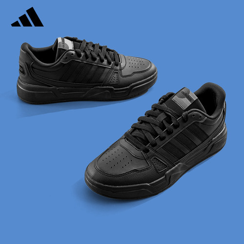 Adidas阿迪达斯男鞋板鞋秋季新款黑武士运动鞋耐脏纯黑板鞋JS4361 - 图0