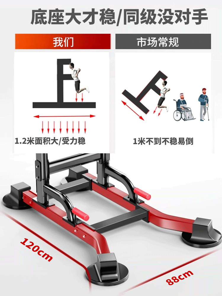 单杠室内家用引体向上器单杆双杠卧推深蹲架落地吊杠家庭健身器材 - 图2