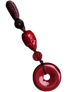 朱砂平安扣吊坠钥匙扣包包挂件