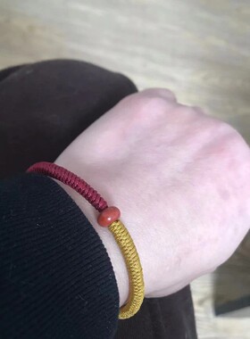 补土补火五行绳手链加密加粗金刚结缺土缺火者佩戴